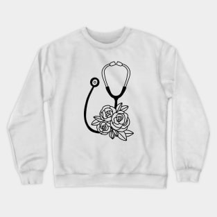 Floral Stethoscope Crewneck Sweatshirt